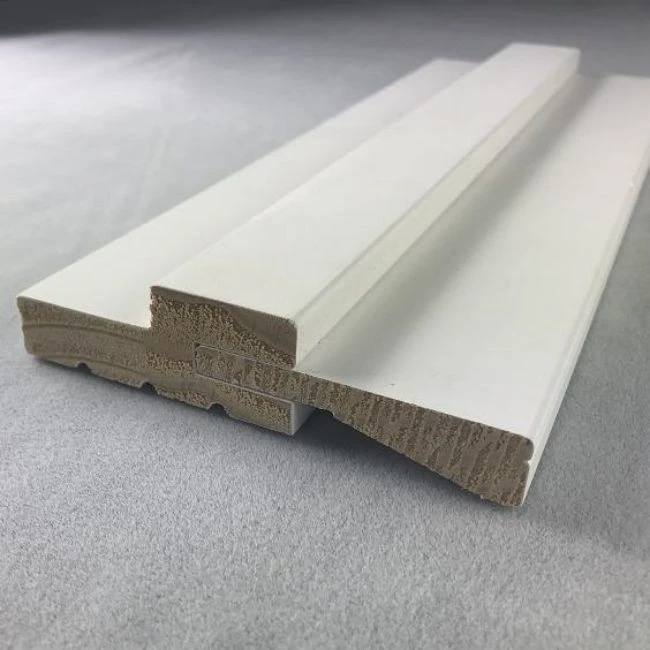 Waterproof White Gesso Coated Wood Door Frames For Doors